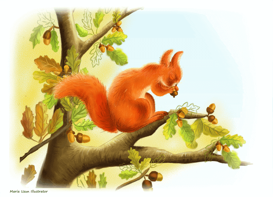 The squirrel - by Maria Uzun